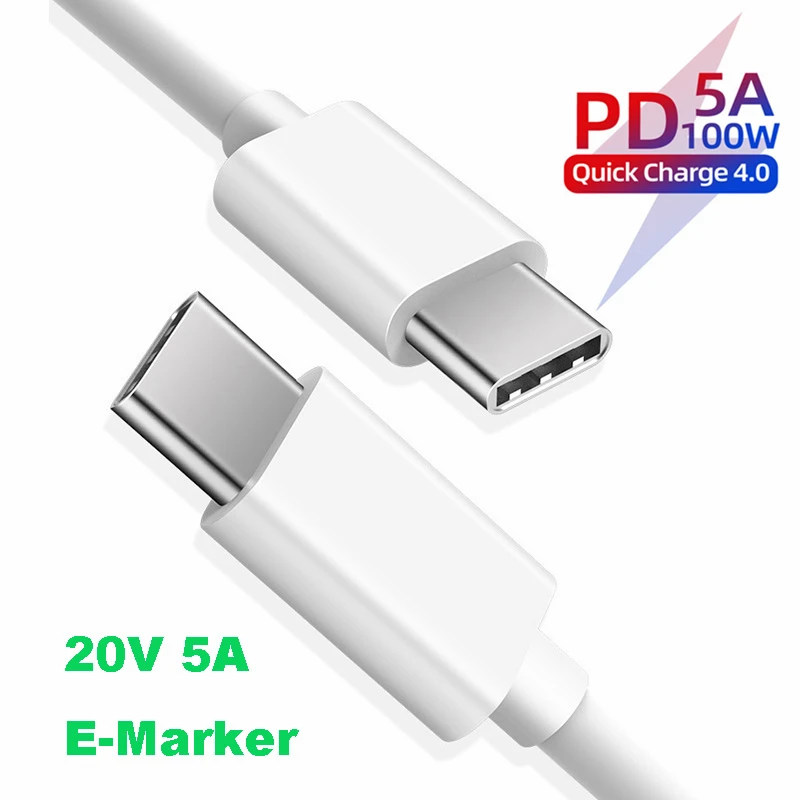 

Кабель USB Type C-USB C для Samsung Galaxy S9 PD 100 Вт, кабель для быстрой зарядки для Macbook, поддержка быстрой зарядки 4,0, кабель для передачи данных, шнур