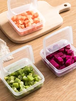 2pcs food storage container cheese slice storage box flap butter block sub packing box kitchen onion ginger and beautiful