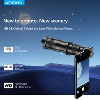 for apexel hd 4k 36x optical zoom camera lens telephoto lens mobile telescope phone with tripod remote for iphone 8 x 11