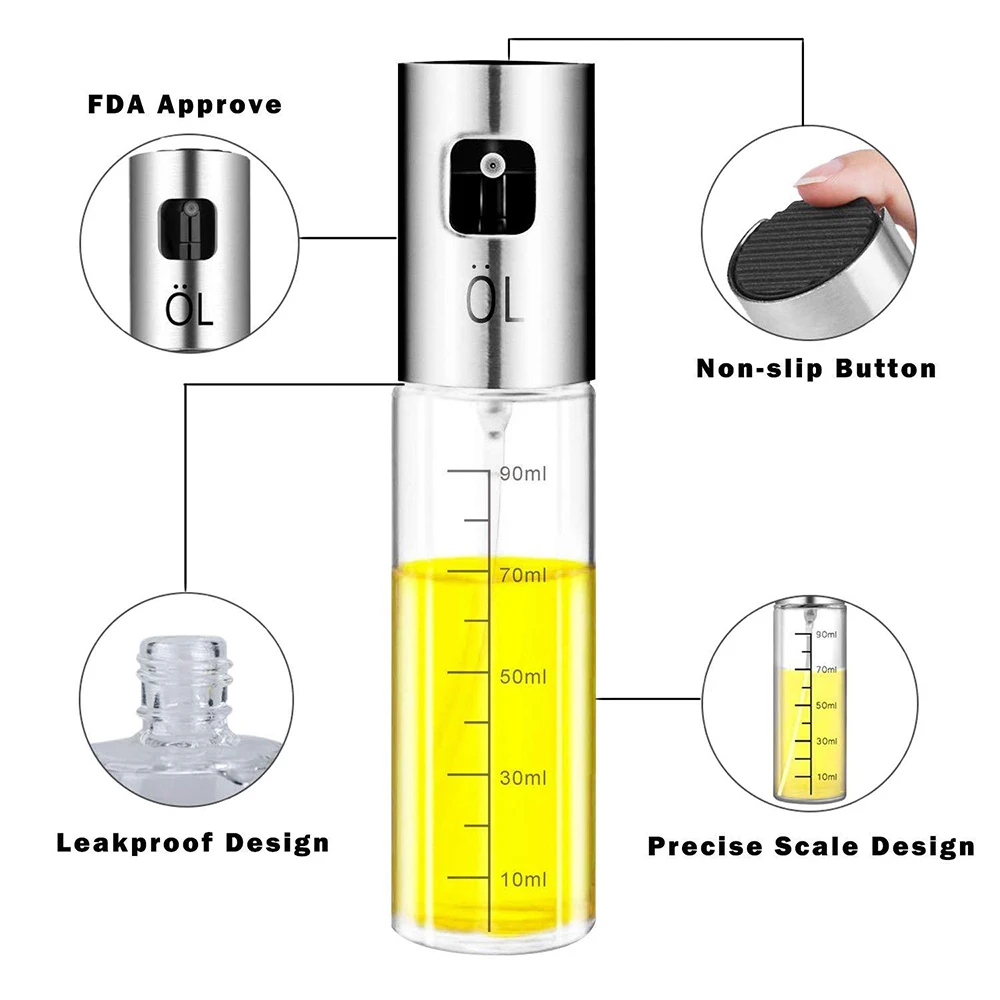 Распылитель для масла набор из 4 шт. распылитель диспенсер и щетка чистки барбекю