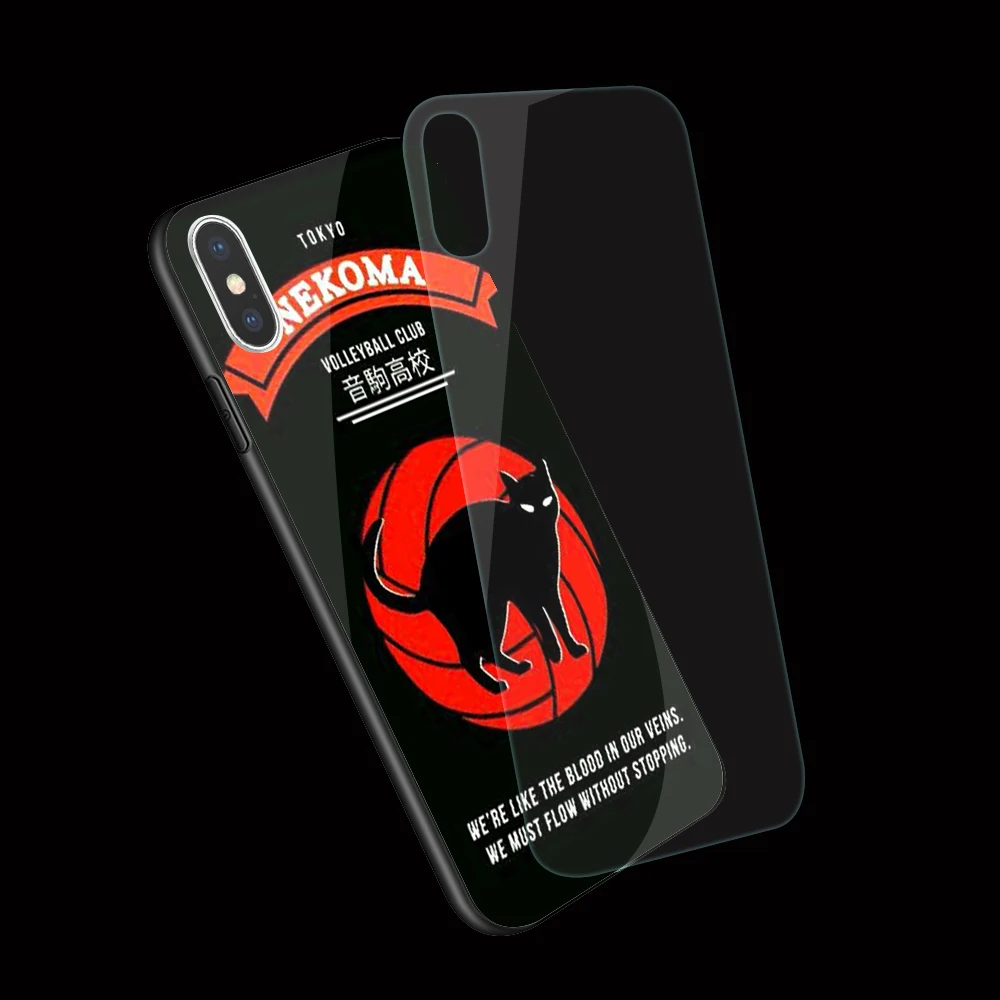 Эвау хайкюу! Karasuno Nekoma Crest чехол для телефона из закаленного стекла iphone SE 2020 5 5s 6 6s 7 8