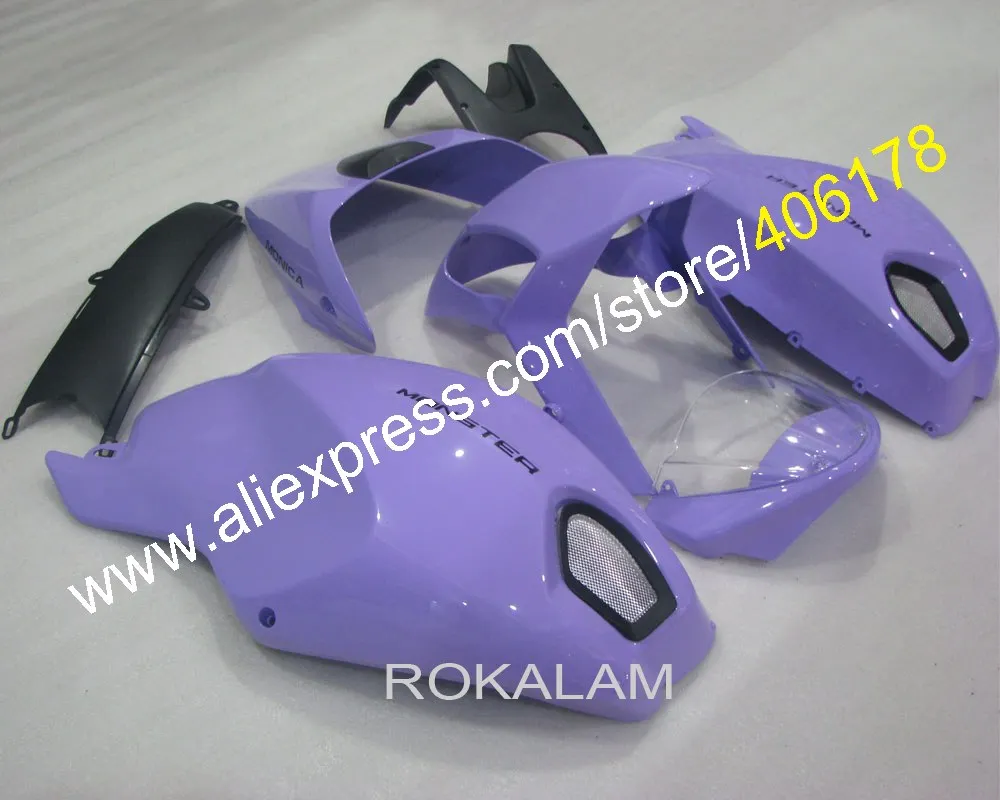 

Для поездок на мотоцикле Ducati 696 796 795 M1000 M1100 ABS комплекты мотоциклетных обтекателей кузов Запчасти фиолетовый, черный (литья под давлением)