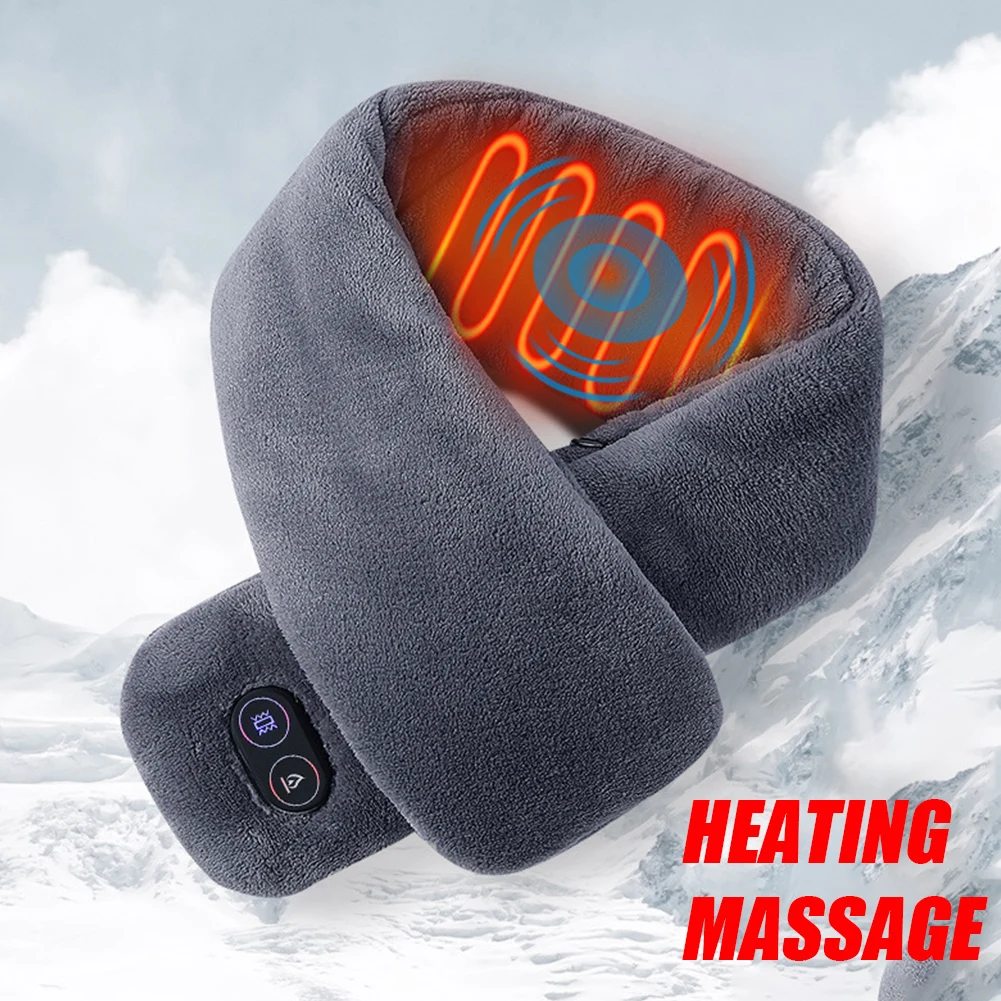 

Women Men Pain Relief Winter Warm Temperature Control Shoulder Outdoor Sports Soft Neck Wrap Cervical USB Heated Scarf Couple