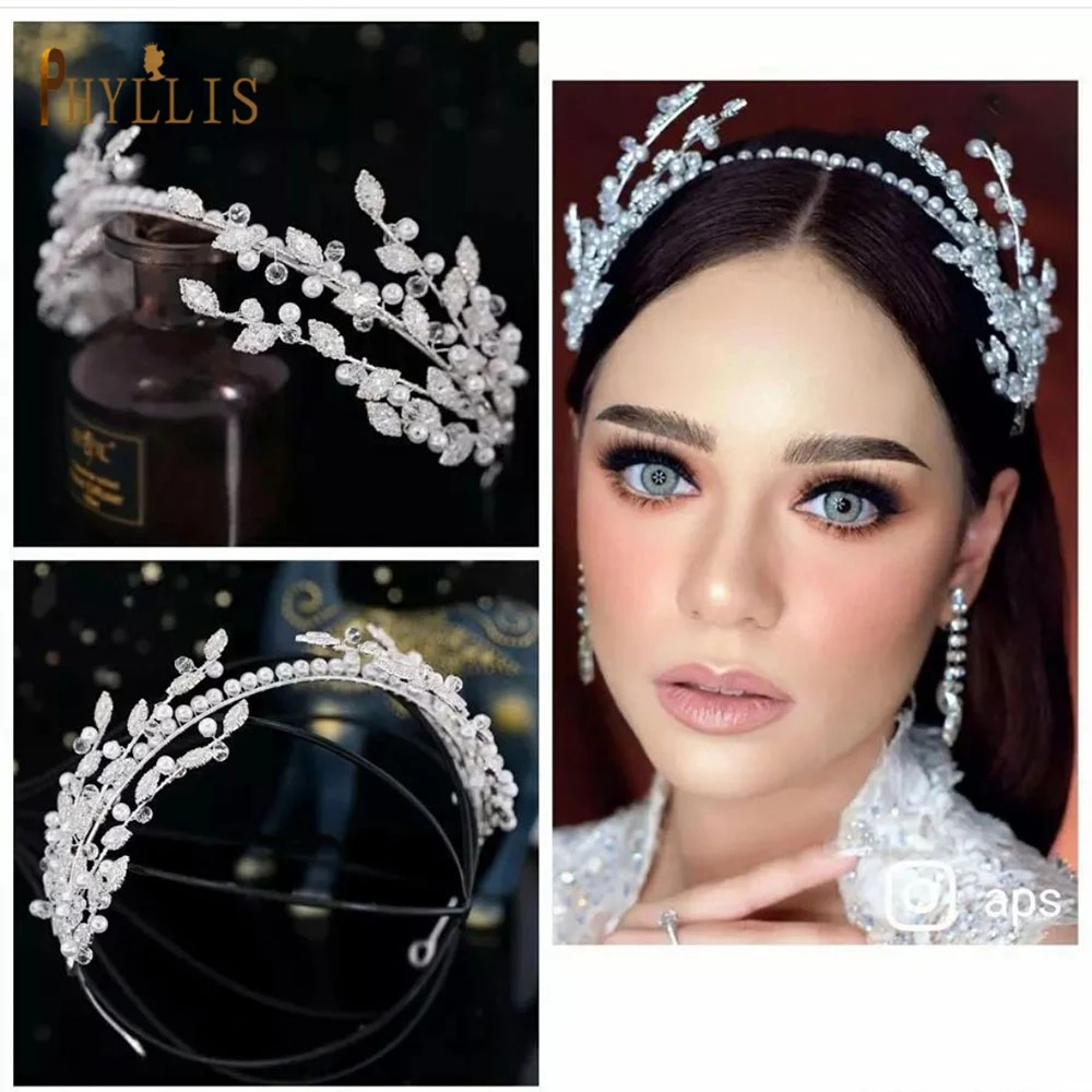 A115 European Wedding Headpieces Pagent Diadema Shining Bride Tiaras Luxury Women Hairband Hair Jewelry Girl Head Hoop Headbands