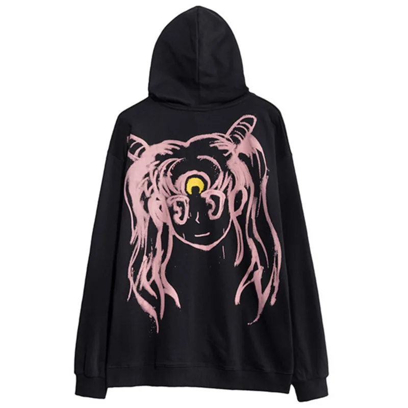 

Angel Sailor Moon Kawaii Anime Harajuku Hoodie Women Cute Cartoon Korean Style Sweatshirt Street Fashion Graphic Pullover Top