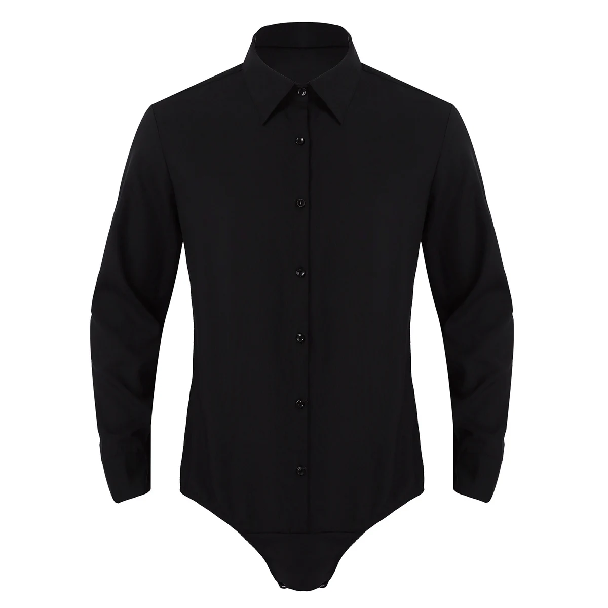 

Mens Adult Turn-down Collar Hemd-Body Costumes Button Down Comfortable Casual Bodysuit Shirt Tops for Evening Parties