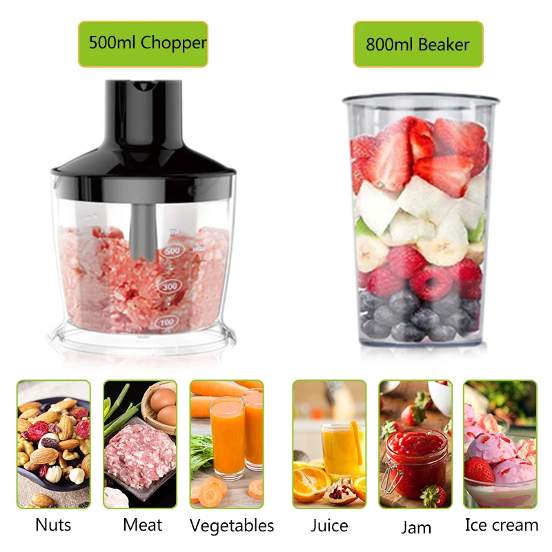 4 in1 Кухня Электрический блендер Нержавеющая сталь Детские Еда смеситель для