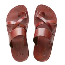 2021 Summer New Men's Clip Foot HerringbonePU Leather Fashion Cool Casual Slippers Soft Sole Comfortable Antiskid Beach 8KH131
