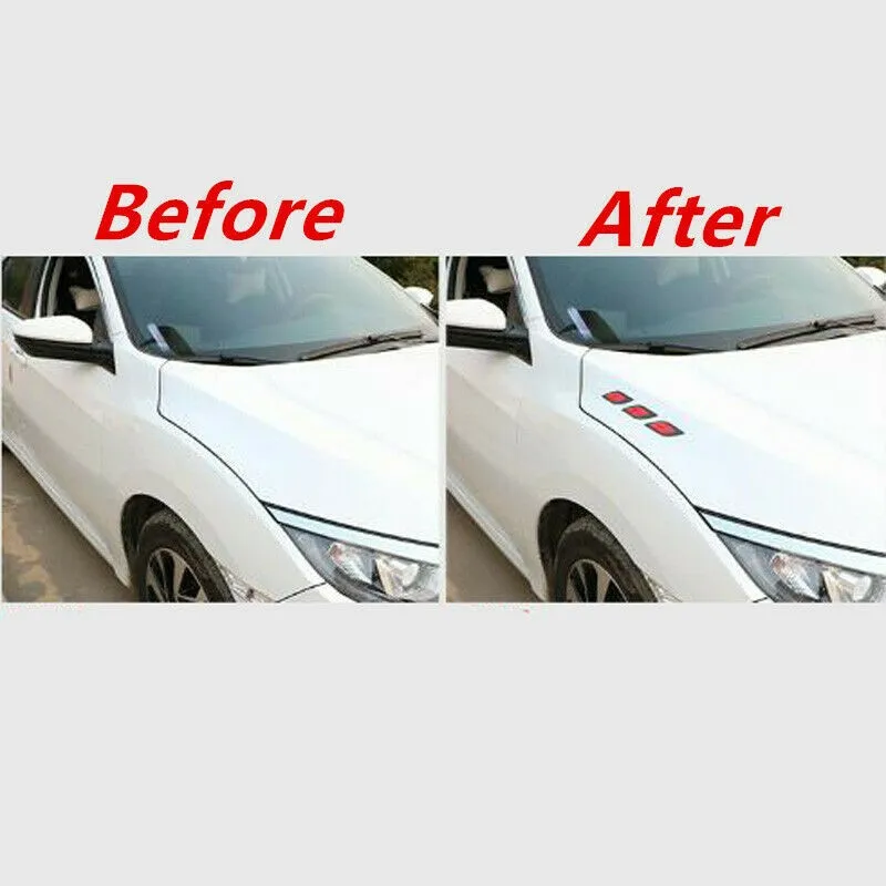

Light Green Car Vent Edge Bumper Reflective Warning Stickers Decals Carbon Fiber Car Reflective Stickers