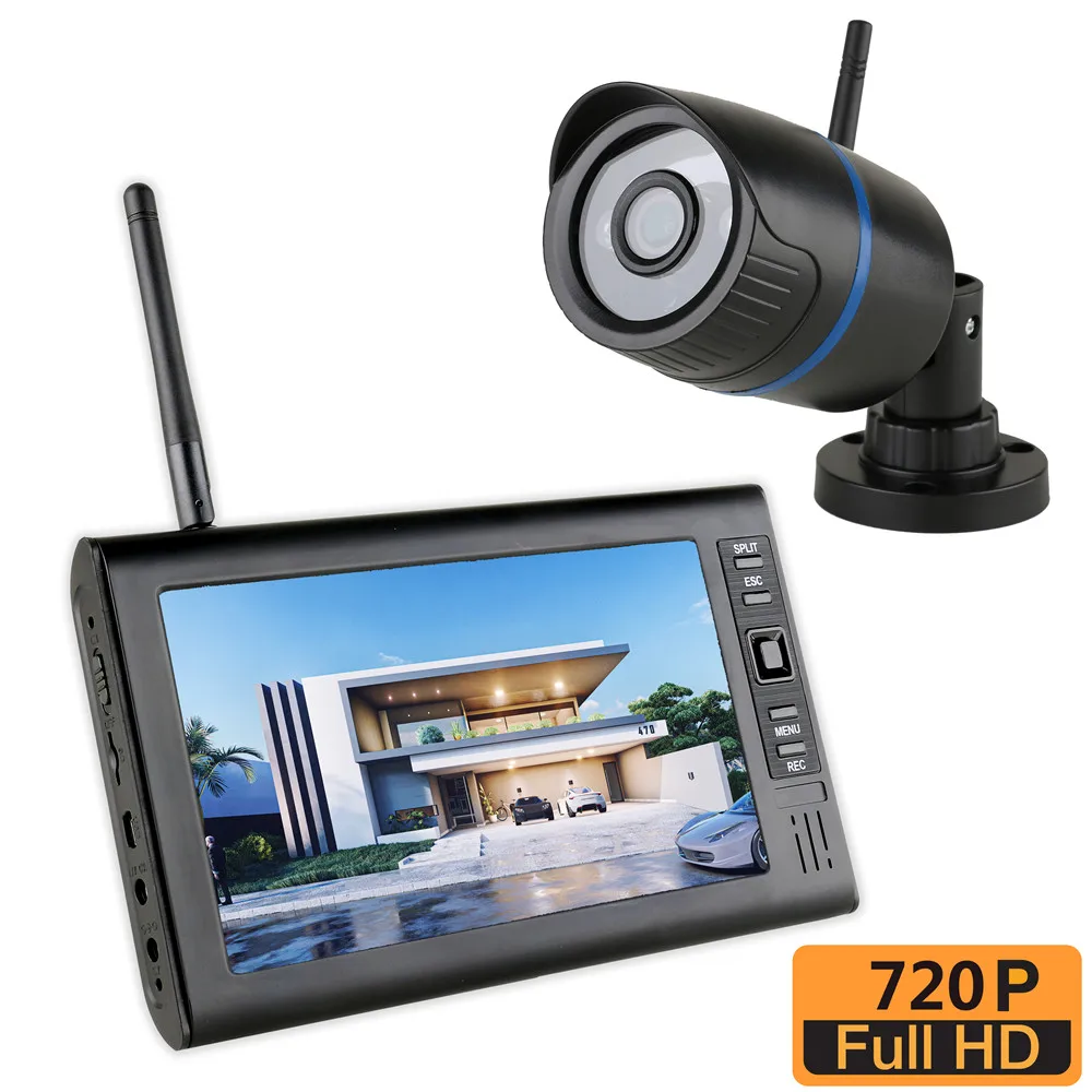 7-дюймовая TFT Цифровая 2 4G Беспроводная камера s Аудио Видео детские мониторы 4CH Quad