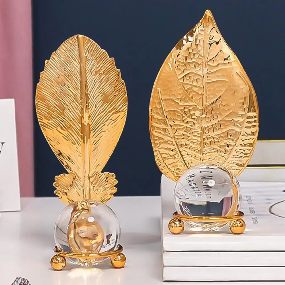 Креативная модель из искусственного хрустального шара с дизайном листьев