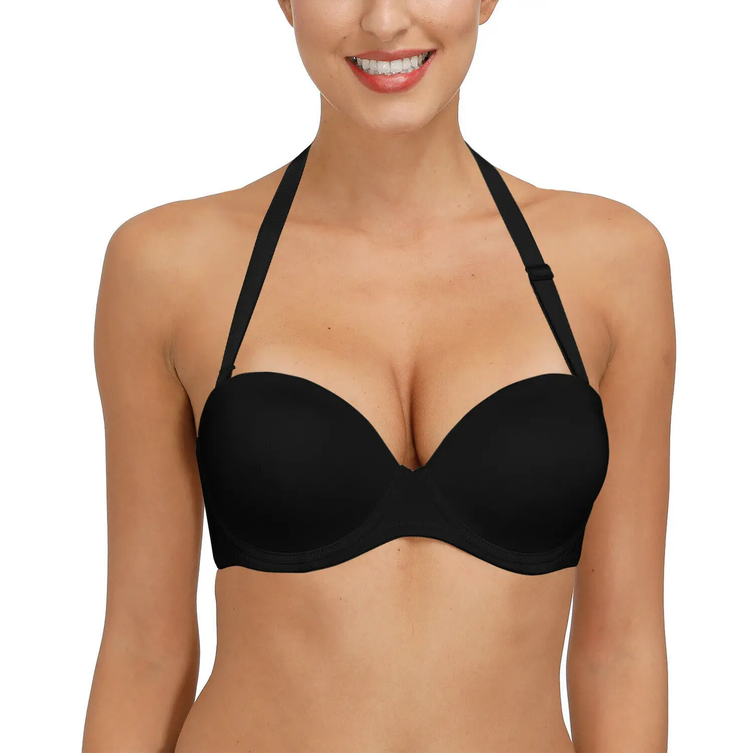 Женский бюстгальтер без бретелек с открытой спиной размеры C D DD E DDD F G 32 34 36 38 40 42 44