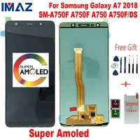 imaz amoled for samsung galaxy a7 2018 sm a750f a750f a750 lcd display touch screen digitizer assembly replace for a750fds lcd