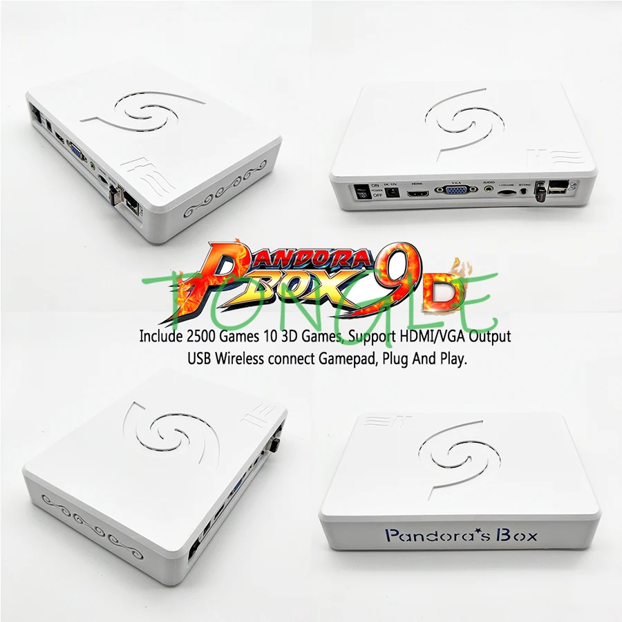 2 игрока беспроводная версия Pandora Box 9D 2500 В 1 Материнская плата HDMI/VGA выход + набор