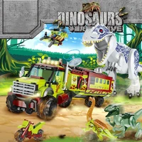 tyrannosaurus velociraptor off road vehicle dinosaurs figures jurass building blocks inglys dinosaurs toys jurassiced world