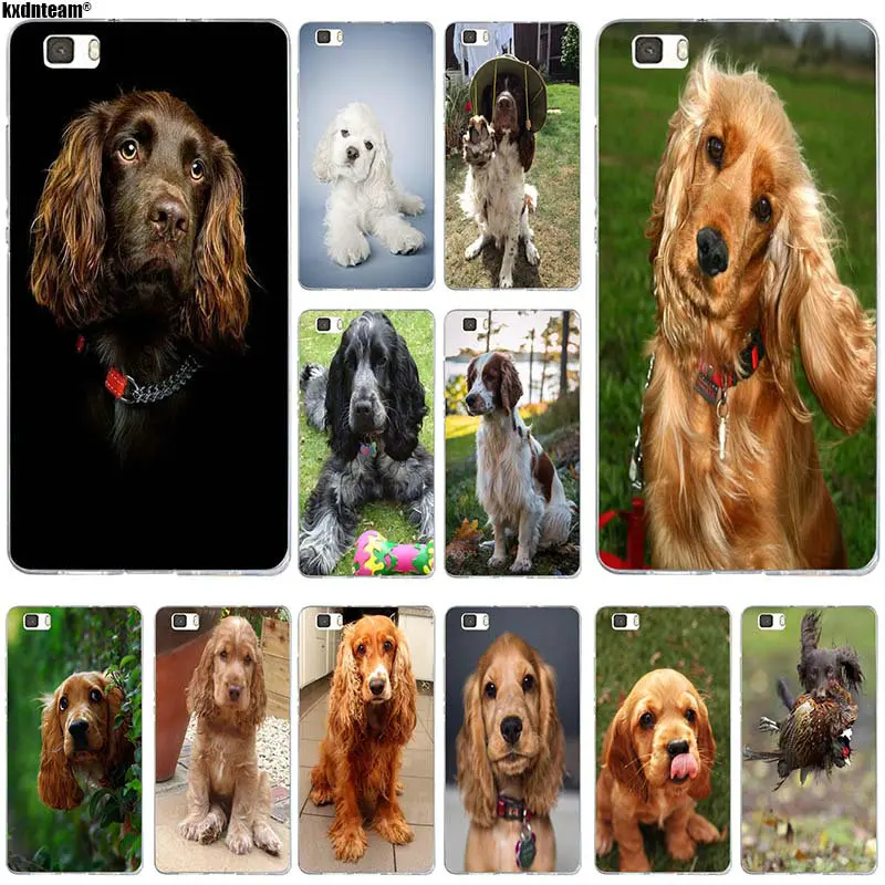 Cocker Spaniels собачьи щенки мягкий тпу мобильный телефон чехлы для Huawei P8 P9 P10 Mate 10 Pro Y5 Y6