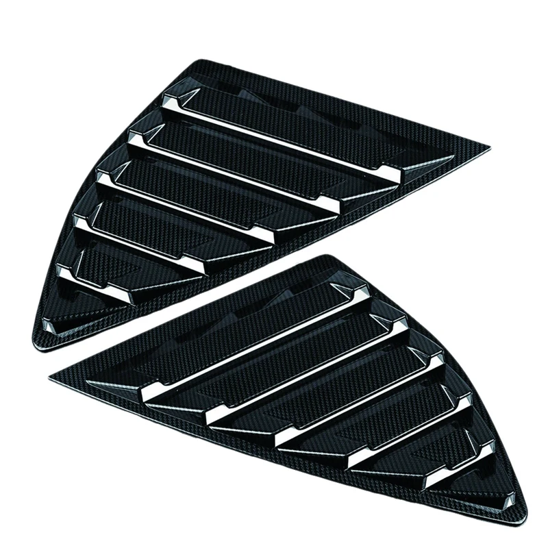 2 шт. углеродное волокно ABS четверть жалюзи крышка Вентиляционное боковое окно