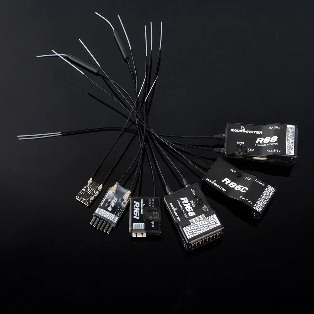RadioMaster-receptor Nano R81, R84, R86, R86C, R88, R161, R168, 2,4 GHz, m&aacute;s de 1KM, Compatible con FrSky D8, TX16S, RSSI-2
