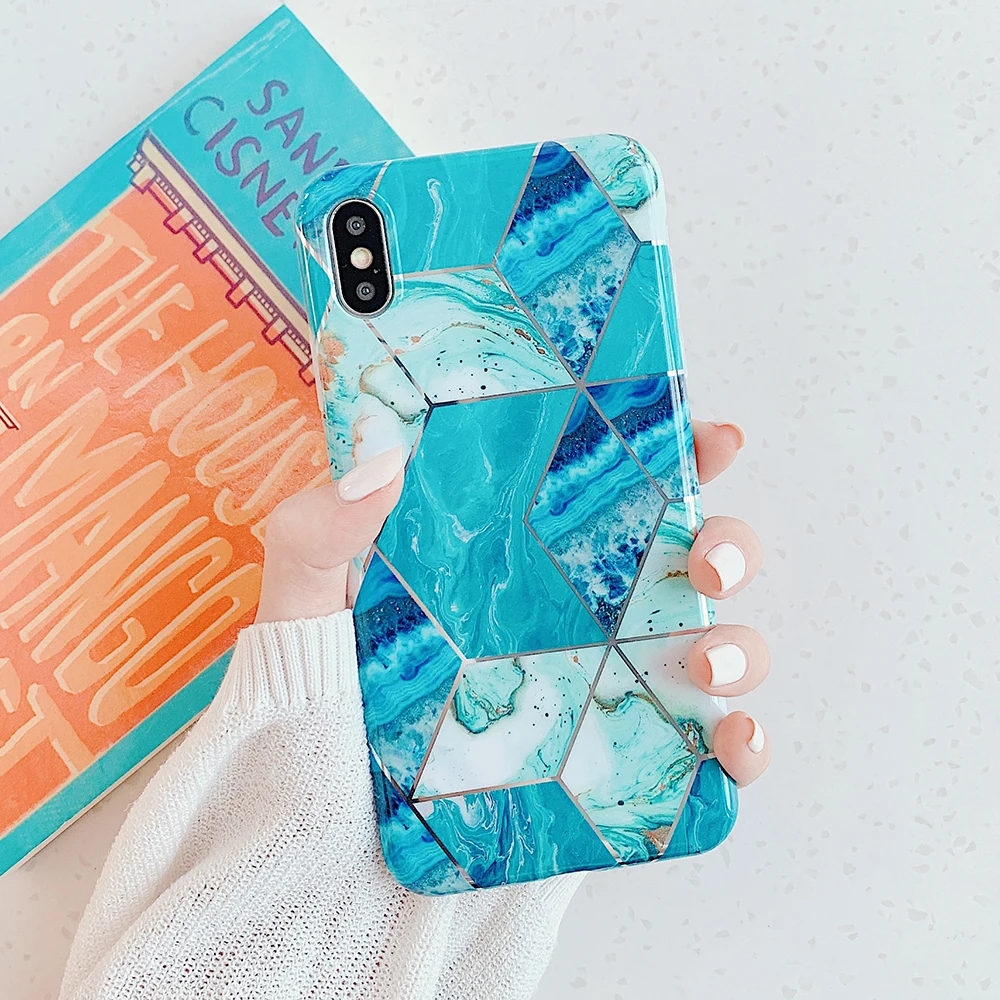 Чехол для телефона SUYACS Fantasy Dream marble для iPhone 11 Pro Max 7 8 Plus X XR XS Max 6 6S гальванический геометрический мягкий чехол-накладка - Color: n