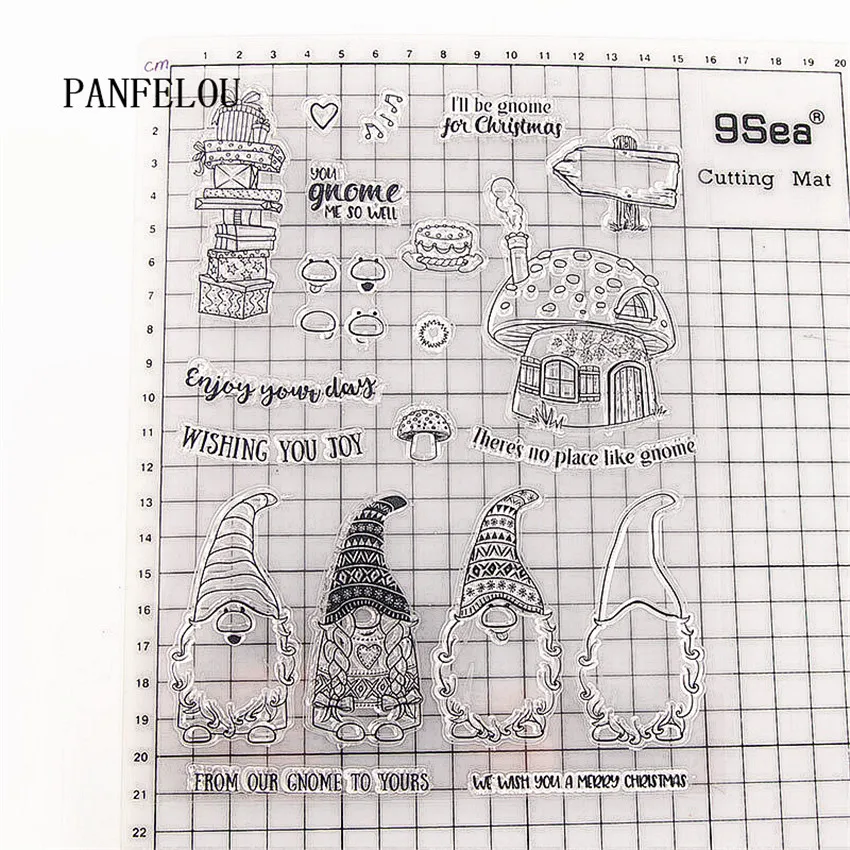 Прозрачный силиконовый штамп PANFELOU 15 5*21 с пасхальным эльфом печать сделай сам