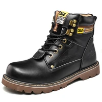 mens boots winter man cushioning genuine leather martin tooling boot oil wax leather male ankle botas footwear