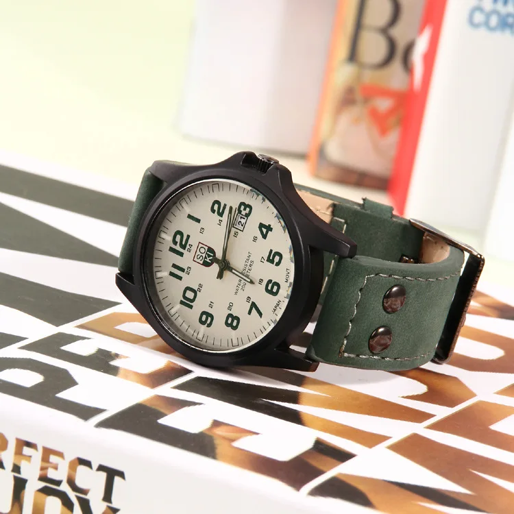 Мужские Винтажные классические часы мужские водонепроницаемые с кожаным