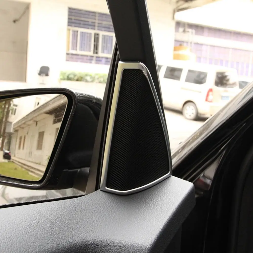 Хромированная Крышка для дверных динамиков из АБС пластика 2 шт. наклейка обшивки