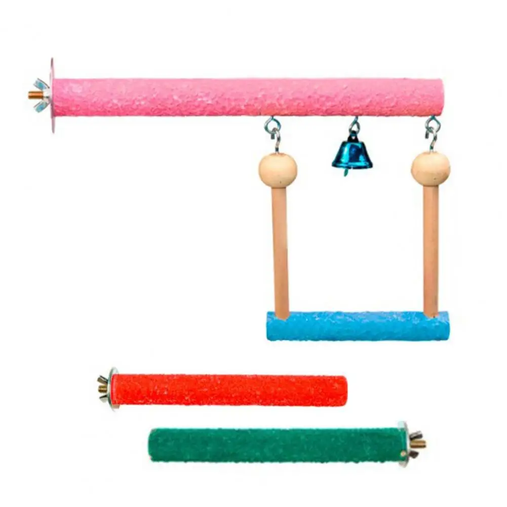 Жевательная игрушка для птиц практичный игрушечный попугай с колокольчиком | Дом