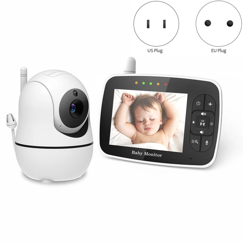 

Видеоняня с камерой и аудио, ЖК-экран 3,5 дюйма, ночное видение, мониторинг температуры, Wi-Fi камера
