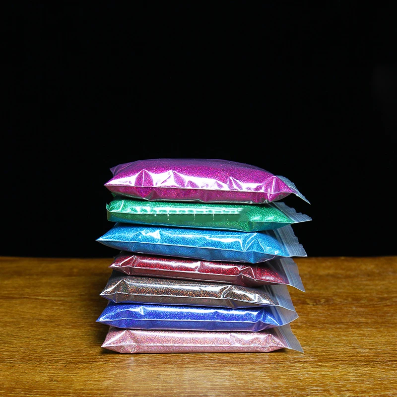 

24 Multi-color Holoraphic Mirror Glitters, 50g of Holo Chrome Glitters, Holo Ultra Fine Nail Art Glitter for Christmas nail ,HG