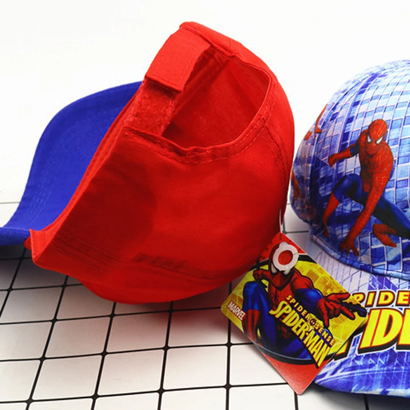 

Summer Spring New Children Spiderman Cartoon Print Sun Cap Boys Girls Outdoor Sports Tourism Color Matching Baseball Cap