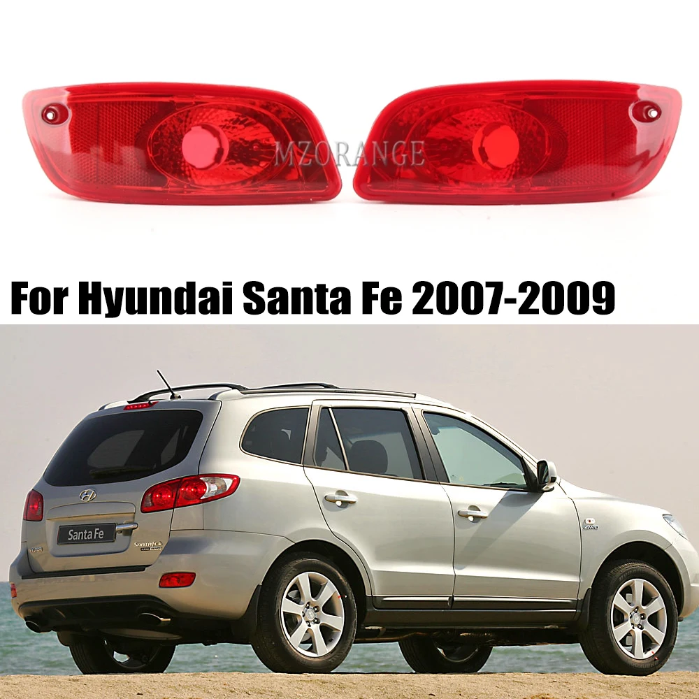 Rear Bumper Light For Hyundai Santa Fe (CM) 2007 2008 2009 Car Rear Bumper Reflector Light  Red Brake Light Fog Light Tail Lamp