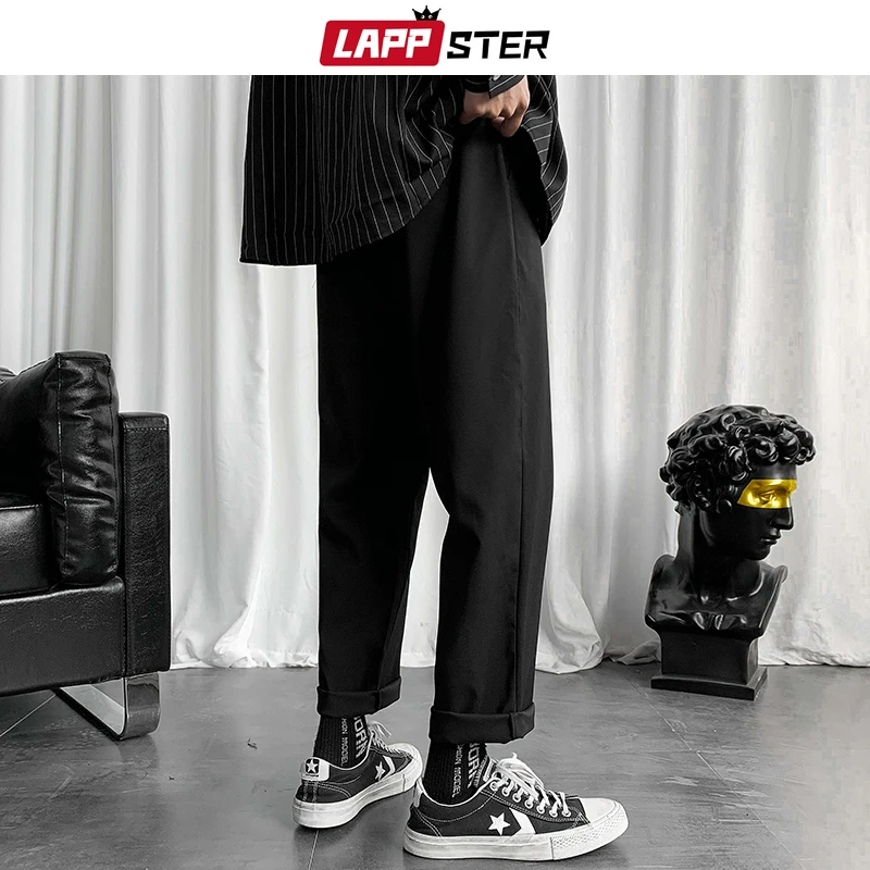 LAPPSTER Мужские Streetwear бегуны Брюки 2019 Mens Hip Hop Black Тренировочные штаны мужчины