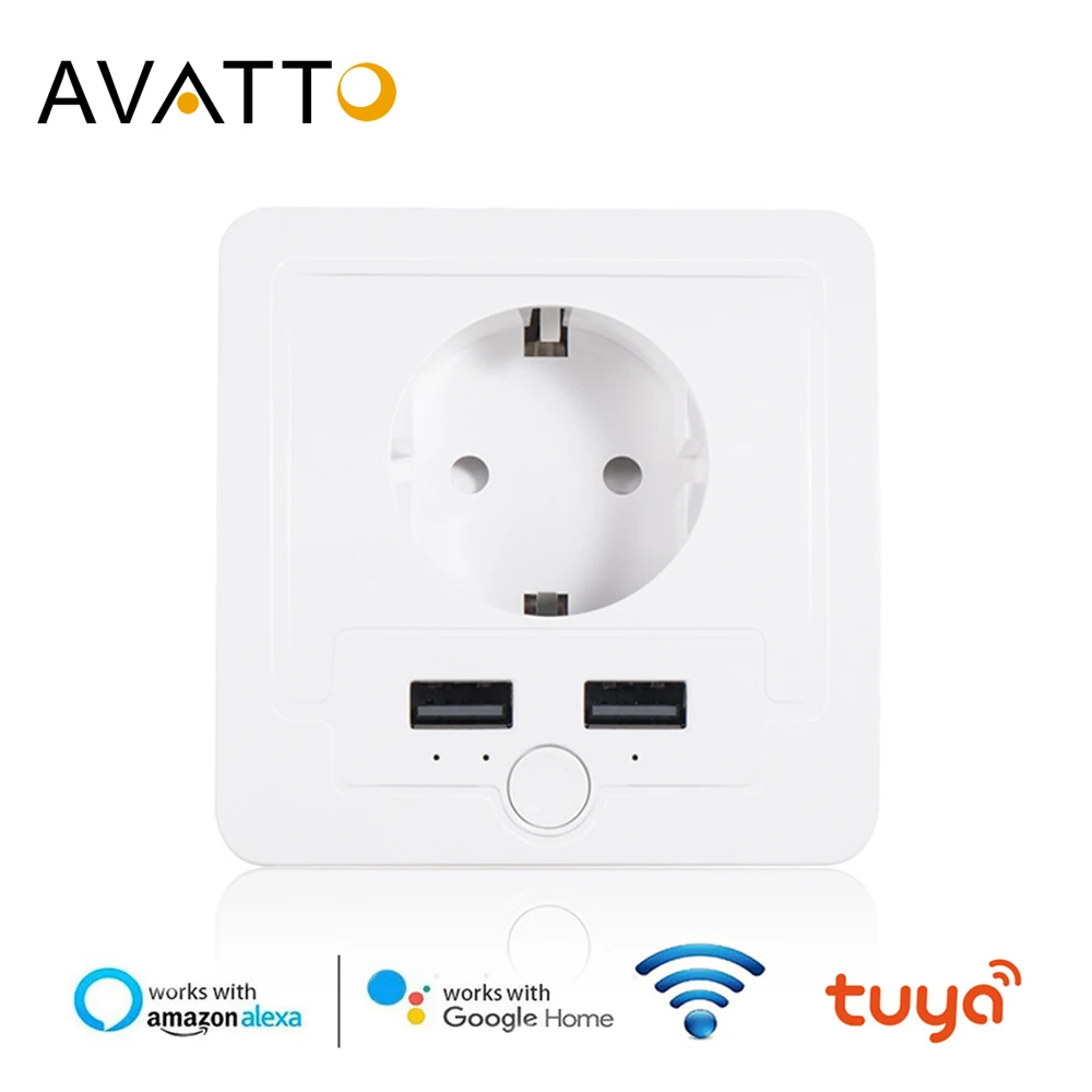 Умная USB розетка AVATTO 16 А с поддержкой Wi Fi|Электрические розетки| |