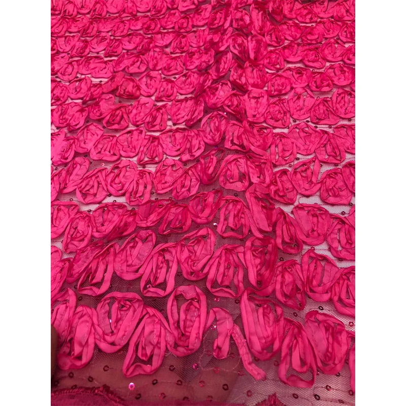 

Latest African Lace Fabric Handmade Pattern Embroiderey Polyeater Voile Lace Solid Casual Soft Fabrics For Women Dress Beautiful