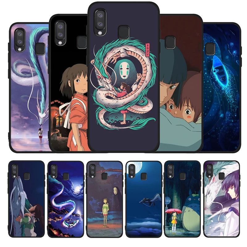 Японский аниме chihiro Spirited Away черный чехол для телефона Samsung Galaxy A71 A51 A41 A31 A20E A10 A20 A40 A50