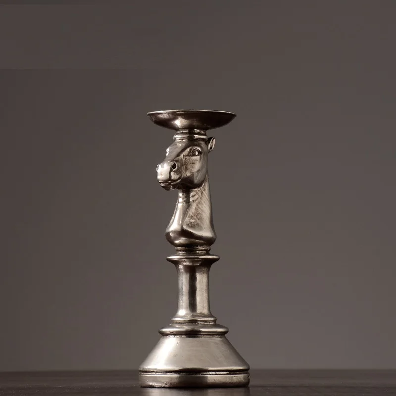 

Chess Horse Statue Resin Draughtsman Sculpture Table Decoration Piece Modern Style Home Decor Art Ornament