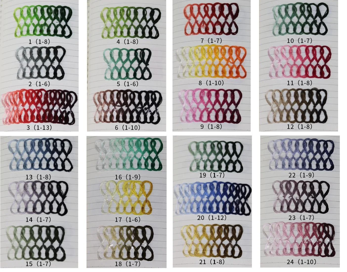 Заказ на заказ для определенного цвета нитки вышивки из 100% натурального шелка