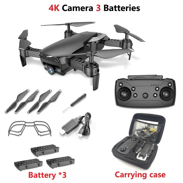 4K BLACK 3B CB LAUMOX M69 RC Дрон с широкоугольной камерой 4K WiFi HD камера Складной Мини FPV Вертолет дроны VS VISUO XS809HW E58 Дрон - Цвет: 4K BLACK 3B CB