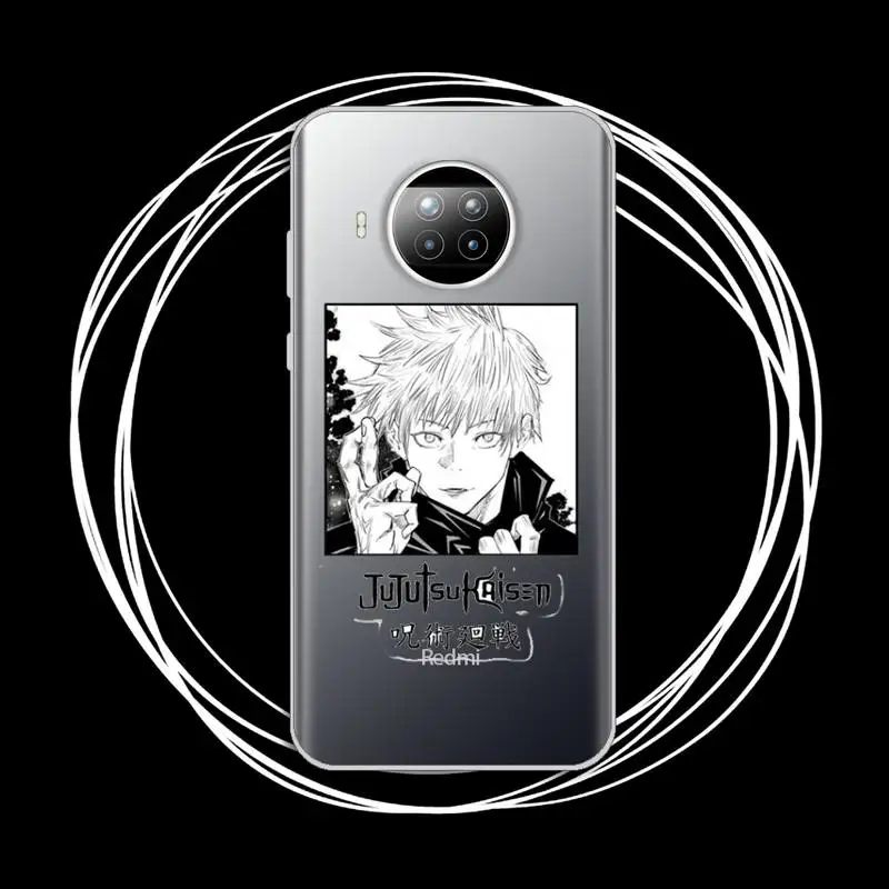 

Japanese Anime Jujutsu Kaisen Phone Case Transparent for Xiaomi Redmi note 10 t 8 9 pro lite 11
