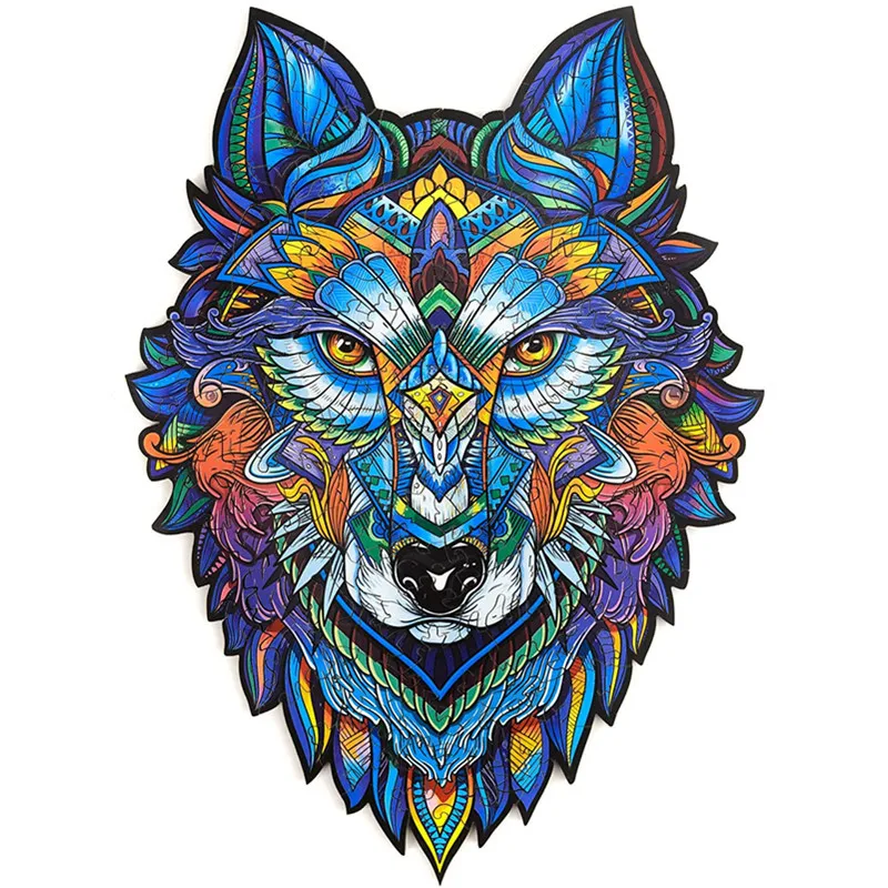

New Cartoon Fox Lion Wolf Puzzle Toy Each Piece Is Cartoon Animal Wooden Jigsaw Puzzle For Adults Kids Educational Birthday Toys