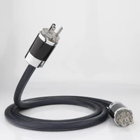 preffair hifi ofc us hifi power cord power cable with carbon fibre rhodium plated plug ac mains cord for subwoofer amplifier