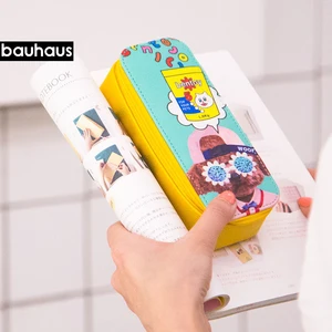 Футляр для очков QT2988 женский дорожный из искусственной кожи с мультяшным рисунком в стиле Харадзюку, защитный держатель, портативный бокс, аксессуары для очков