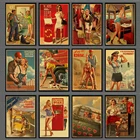 Кофе ретро постер винтажный плакаты и принты бар кофе кухня гостиная декоративная живопись крафт-бумага наклейки на стену