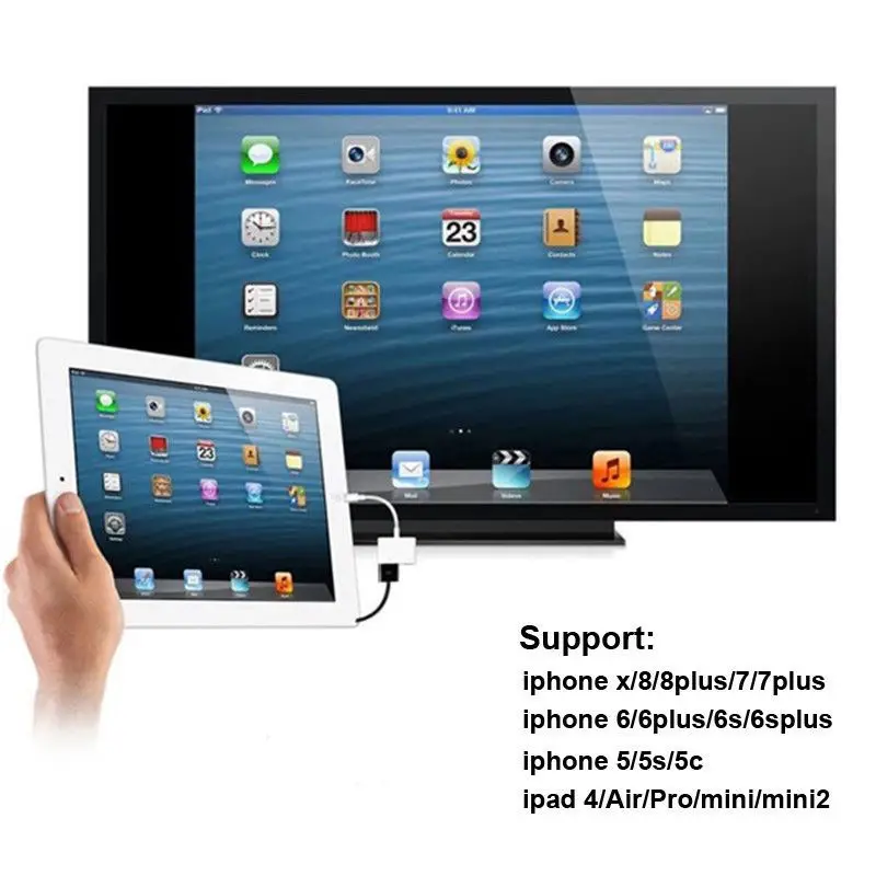 1080P 8 Pin Lightning к HDMI ТВ AV Кабель адаптер для iPhone 5S 6 6S 7 Plus X| |