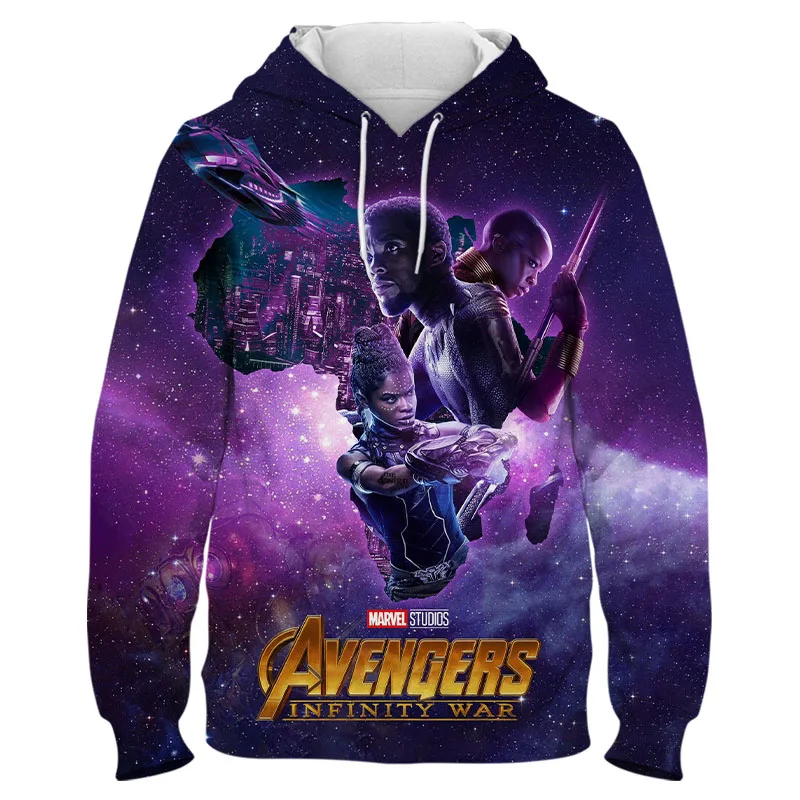 Толстовка с капюшоном для мужчин и женщин Модный свитшот 3D-принтом черной