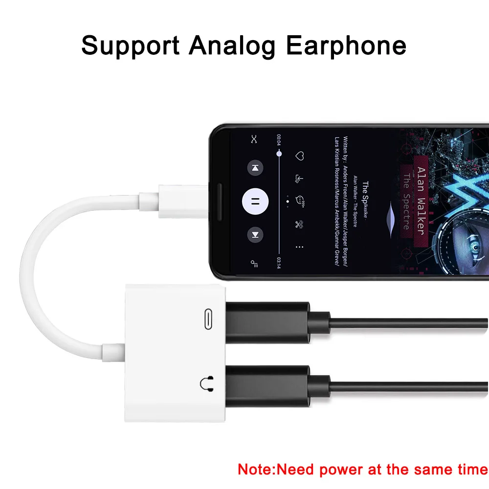 Сплиттер Type C для Samsung Galaxy S20 Ultra 2 в 1 USBC адаптер Note 10 Plus DAC зарядное устройство