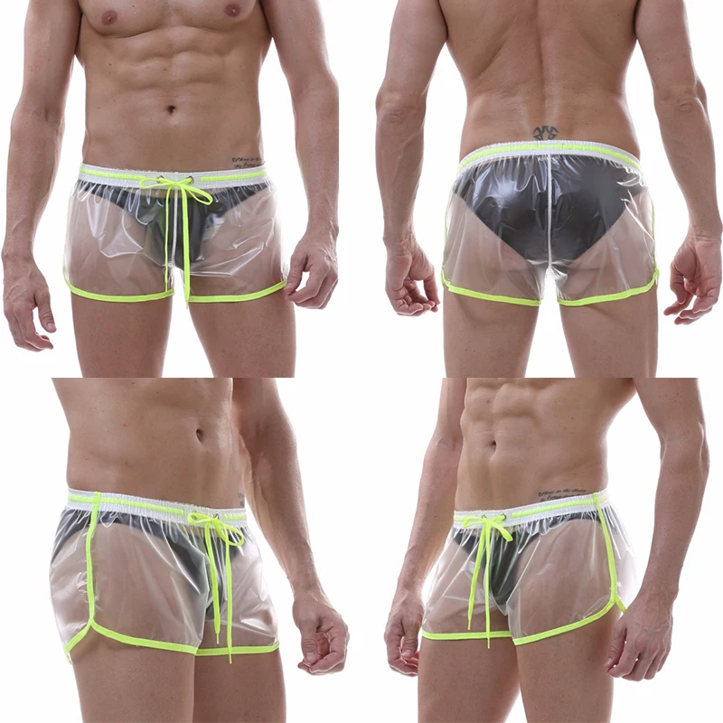 

Men Transparent Waterproof Boxers Arrow Pants Male Boxer Shorts Underwear Panties Sportwear Outwear Underwear Men Boxers
