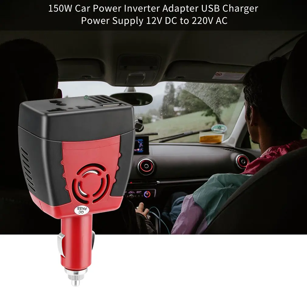 1pcs DC 12V input voltage and AC 220V output 150W car power inverter with USB port Top Sale | Обустройство дома