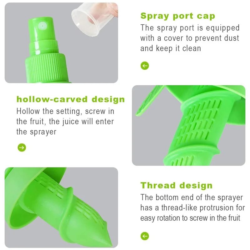 3Pcs/set Creative Lemon Orange Sprayer Manual Mist Juicer Fruit Squeezer for Salad Fresh Flavor Kitchen Cooking Tools | Дом и сад